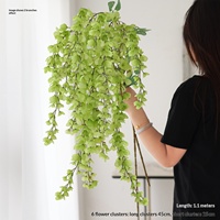 Guirlande de fleurs artificielles géantes de glycine, longues branches, pour photographie, mariage, décoration intérieure, vigne suspendue, best-seller