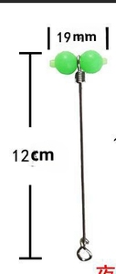 NOUVEAU Design 6cm 8cm 10cm 12cm Eau salée Triple T-forme Rolling Pearl Beads Luminous Three Way Cross-line Fishing Swivels - Product Image 6