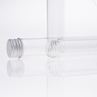 Flacon en verre tubulaire avec bouchon à vis en aluminium 115 mm 116 mm 120 mm Tube en verre