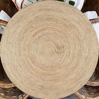 Tapis artisanal antidérapant en jute traditionnel à poils ras, épaisseur moyenne, avec envers en jute, pour usage domestique et commercial, chambre d'hôtes, couloir, chambre à coucher
