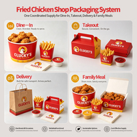Emballage alimentaire en papier jetable personnalisé pour frites à emporter, boîtes à ailes de poulet, boîtes à hamburgers à emporter, boîte à emporter pour la restauration rapide