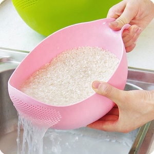 Factory Direct Selling Kitchen <b>Colander</b> Plastic Vegetables Rice Filter Washing Fruit Drain Basket - Product Image 2