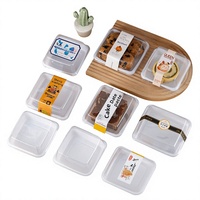 Boîte d'emballage jetable en PET transparent pour gâteau à la crème de style ancien, style japonais, tranché, avec garniture de viande de porc, vente en gros d'usine