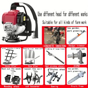 4 Stroke <b>Knapsack</b> Brush Cutter Machine Farm 1kw Gasoline Cordless Brush Cutter Machine Weed Eater Grass Trimmer - Product Image 4