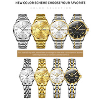 OLEVS 2910 Montre à quartz pour homme et femme, tendance, de haute qualité, étanche, en acier inoxydable, avec calendrier, vente chaude