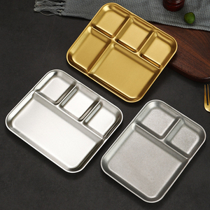 Bandeja para Aperitivos de Acero Inoxidable 304 con Logotipo Personalizado, Apta para Alimentos, Duradera, para Barbacoa, Plato Dividido para Salsas, Plato para Servir en Restaurantes - Product Image 4