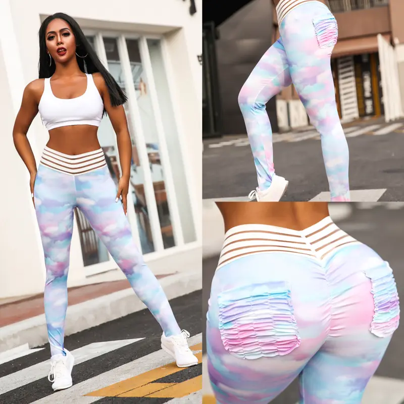 Quần Legging Tập Yoga Ren Cạp Cao Cho Nữ, Quần Legging Tập Thể Dục Thời Trang