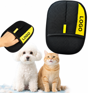 Guantes de aseo para mascotas de doble cara para gatos y perros, guante antiestático para eliminar el pelo, cepillo suave para masaje y eliminación de pelo, logotipo personalizable - Product Image 3