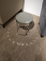 Table d'appoint hexagonale en acier inoxydable pour hôtel, plateau en marbre, table d'appoint pour salon et chambre