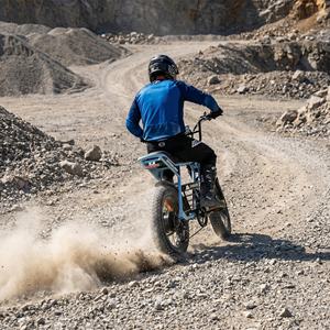 Электрический велосипед для взрослых с толстыми шинами и подвеской, для бездорожья и тренировочных заездов по гравийным участкам - Product Image 3