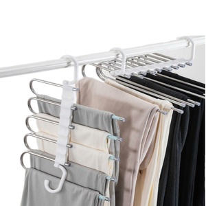 <span class=keywords><strong>Colgador</strong></span> multifuncional para almacenamiento de ropa, organizador de armario, estante de almacenamiento ajustable para pantalones, organizador de ropa - Product Image 1
