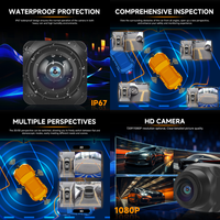 Podofo 360 Caméra Panoramique 1080P Image Couleur 2D/3D Vue Gauche Droite Avant Arrière Caméras pour Autoradio Électronique Étanche