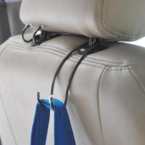 Stainless Steel <b>Car</b> Headrest <b>Hook</b> Black Slip <b>Hook</b> For Seat Back Storage Organizing Bag Strap Holding - Product Image 1