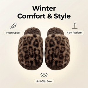 Colección de Invierno para Mujer, Abrigo de Piel Sintética de Visón de Alta Gama, Estampado de Leopardo, Impermeable, Ecológico, Color Sólido, Cálido - Product Image 4