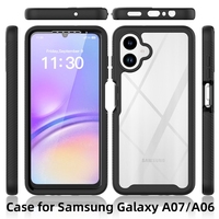 Coque rigide en TPU souple antichoc à couverture complète avec protection d'écran souple pour Samsung Galaxy A07 A06