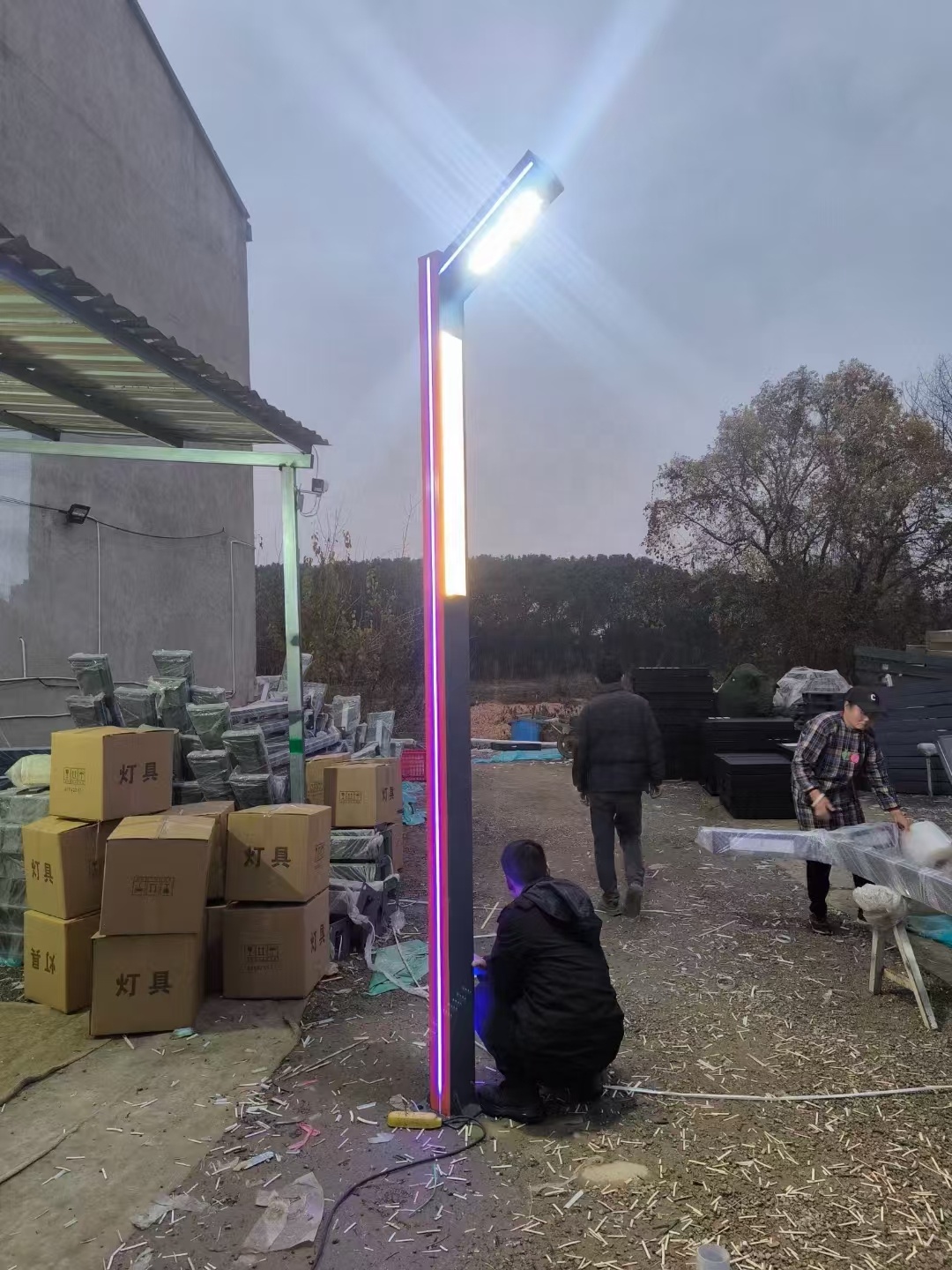 Senlaier ZC-XJ9006 3-5m LED Intelligent Garden Pillar Lamp - Outdoor Waterproof Landscape Lighting