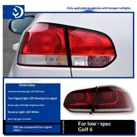 LKS 12V Nouveau feu arrière LED 6000K pour VW Golf 6 Mk6 avec animation de signal dynamique, feu stop arrière et marche arrière