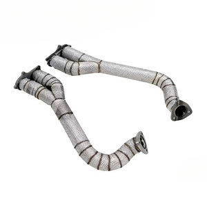 Tuyaux de liaison en acier inoxydable pour Porsche <span class=keywords><strong>718</strong></span> GT4/<span class=keywords><strong>GTS</strong></span>/Spyder <span class=keywords><strong>2020</strong></span>+ Système d'échappement Bouclier thermique Downpipe 1,5 mm d'épaisseur - Product Image 2