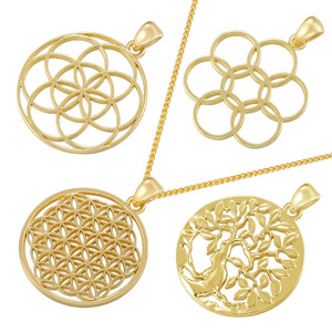 Collar Vintage Chapado en Oro con Flor Hexapétala y Árbol de la <span class=keywords><strong>Vida</strong></span>, Diseño Hueco Elegante, Para <span class=keywords><strong>Mi</strong></span> <span class=keywords><strong>Hija</strong></span> - Product Image 1