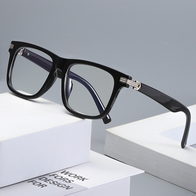 Tom F Men's Multifocal Prescription Optical Glasses Italy Acetate Eyewear with Fashionable Style Solid Pattern Hyperopia Brand