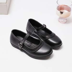 حذاء أسود من الخطاف و الحلقة PU بسعر الجملة للأطفال للفتيات <span class=keywords><strong>MARY</strong></span> JANE FLATS - Product Image 4