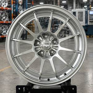 Jantes en alliage d'aluminium avec design à double valve Racing en noir hyper argenté <span class=keywords><strong>F1</strong></span> pour ENKEI NT03 M 18 pouces BMW Audi, roues forgées - Product Image 3
