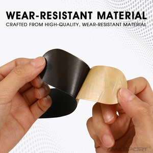 Protector de diente de sierra para raqueta de tenis de pádel, duradero, TPU transparente/Negro, cinta protectora de marco de raqueta de pádel - Product Image 3