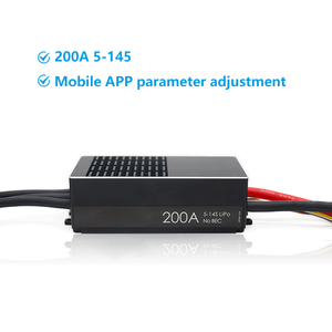 ตัวควบคุมความเร็วแบบไร้แปรงถ่าน 200A ESC 5-14S Lipo ไม่มี BEC, ตั้งโปรแกรมได้ผ่านแอพ, รองรับการถอยหลัง สำหรับโดรน FPV ปีกตรึงขนาดใหญ่ - Product Image 3