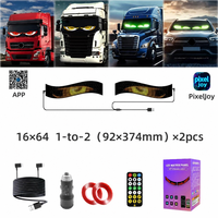 Panneau matriciel LED flexible, yeux de démon dynamiques, panneau de signalisation pour voiture, application Bluetooth, télécommande, écran défilant pour voiture et camion