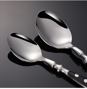 Thép không gỉ <span class=keywords><strong>Flatware</strong></span> <span class=keywords><strong>Set</strong></span> đinh tán xử lý Bạc dao kéo cho đám cưới nhà bếp dao kéo Màu đen xử lý - Product Image 4