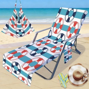 Nautical Anchor <strong>Surf</strong> <strong>Print</strong> Microfiber Beach Lounge Chair Cover With Storage Bag Quick Dry Sunbed Towel Digital <strong>Print</strong> - Product Image 6