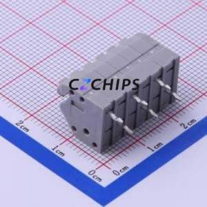 JL250-35006E01 Spring Terminal Block Through hole Component (THT),P=3.5mm Connector 1x6P 3.5mm Gray Through Hole - Product Image 2