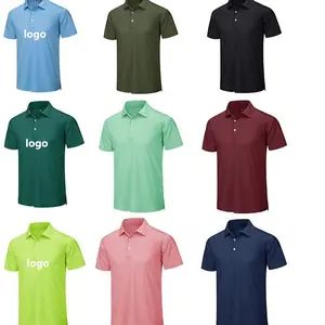 Vente en gros polo vierge uniforme pour hommes t-shirt polo avec logo brodé personnalisé