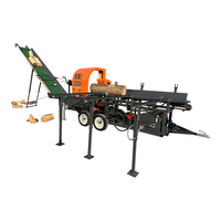 Offre Spéciale RIMA RM500PLUS 30 tonnes moteur à essence processeur de bois fendeuse de bûches avec table de bûches à chaîne