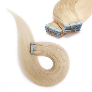 <span class=keywords><strong>12A</strong></span> เกรดยุโรปเทป Ins ดิบที่ยังไม่ได้ซูเปอร์คู่วาด Virgin Remy 100มนุษย์ผมในเทปต่อผม - Product Image 2