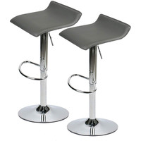 Chaise de comptoir Offre Spéciale courte sans dossier en cuir siège en polyuréthane tabouret de bar pivotant réglable en plastique avec repose-pieds