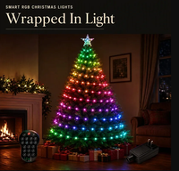 Guirlande lumineuse de Noël, lumières de fête, 400 LED, 16 millions de couleurs, télécommande par application, synchronisation musicale pour salon, maison, chambre à coucher