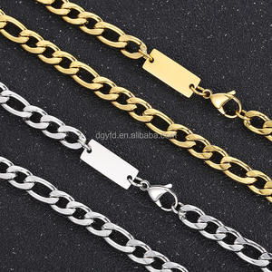 Vente en gros Bracelet chaîne <span class=keywords><strong>gourmette</strong></span> gravée personnalisée pour hommes et femmes Chaîne cubaine en acier inoxydable Bracelets bijoux personnalisés - Product Image 6