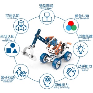 C03021 Hotsale Giáo Dục Kỹ Thuật Học Tập Thiết Lập 12 Trong 1 Thân Cây Đồ Chơi 152Pcs DIY Xây Dựng Sáng Tạo Xây Dựng Khối - Product Image 3