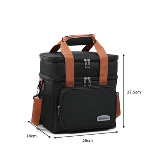 Insulated Lunch <b>Box</b> for Men Women - Leak-Proof <b>Cooler</b> Lunch Bag with 4 Pockets Adjustable Strap Ideal for Work Picnic Travel Med - Product Image 2