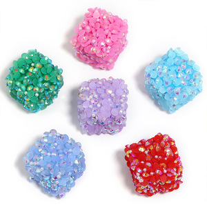 New Design Square Sugar <b>Acrylic</b> <b>Beads</b> Color Resin for DIY Bracelets Mobile Phone Chains Jewelry Making Accessories - Product Image 4