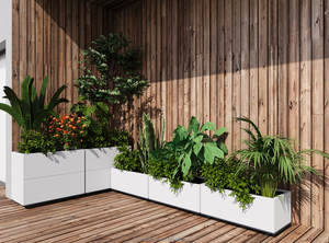 <span class=keywords><strong>Pot</strong></span> de fleurs en aluminium pour la décoration extérieure de la maison, jardin, assemblage en métal, grande taille - Product Image 5