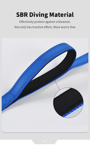 สายจูงสุนัขไนลอนสีเทาอ่อนแบบสะท้อนแสงสำหรับฝึกสุนัขเดินและวิ่ง - Product Image 5