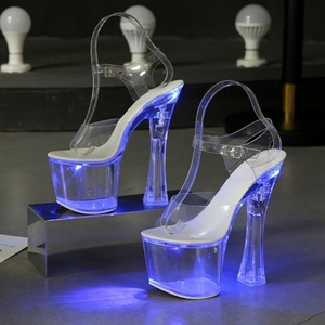 Sandalias de Tacón Alto con Tira en T para Pole Dance, Plataforma Grande, Hebilla, Luminiscencia, Tacón Delgado, Nuevas - Product Image 5