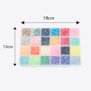 Set di Strass Fai-da-Te con Adesivo <span class=keywords><strong>per</strong></span> Gioielli, 24 Colori Vivaci, Strass in Resina, Kit Completo <span class=keywords><strong>per</strong></span> Pittura Diamante e <span class=keywords><strong>Arte</strong></span> Creativa - Product Image 3