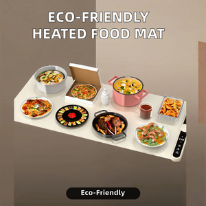 HILIM Modern Eco-Friendly Foldable Fast <b>Heating</b> Silicone <b>Electric</b> Food Warming Mat Heated Hot Meal Plate Placemat for Kitchen - Product Image 2