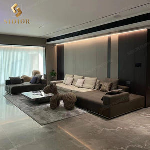 ชุดโซฟาผ้ารูปตัวแอล สไตล์นอร์ดิกโมเดิร์น 7 8 9 ที่นั่ง โซฟาเข้ามุมแบบโมดูลาร์เรียบง่าย สำหรับห้องนั่งเล่น - Product Image 3