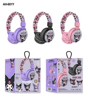 Casque sans fil pour enfants, casque Bluetooth mignon à motif de dessin animé, avec strass, son stéréo, casque pliable