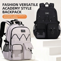 Sac à dos scolaire ergonomique de 0,55 kg avec soulagement de la pression, dos respirant en nid d'abeille et bandes réfléchissantes pour les trajets scolaires