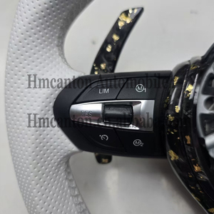 Volant de direction en cuir et fibre de carbone forgée pour BMW Série 5 F30 F10 F32 F90 F80 F82 F87 - Product Image 5
